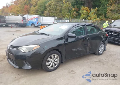 2016 Toyota Corolla Le from USA, damaged, VIN 2T1BURHE0GC521625